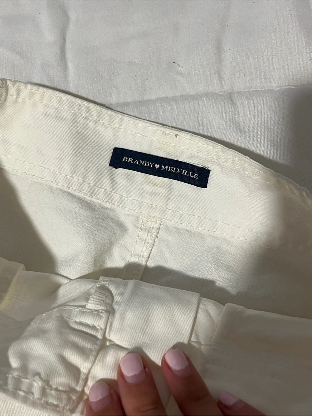 Brandy Melville | Skirts | Brandy Melville White Cargo Mini Skirt ...